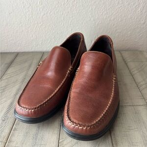 Cole Haan x Nike Air Brown Leather Slip-On Men’s Loafers Size 9